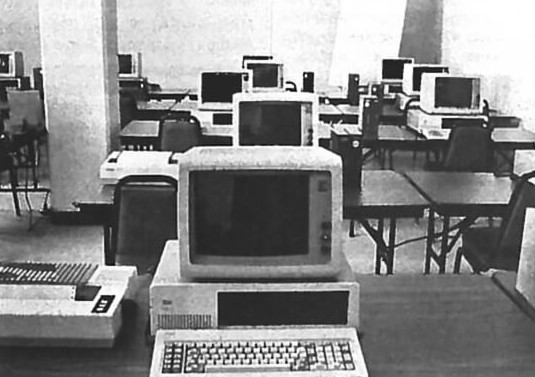 Computers on table